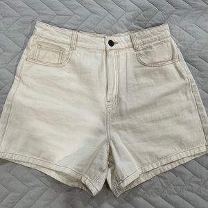 Oak and Fort White High Waisted Shorts